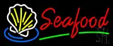 Red Seafood Logo Neon Sign