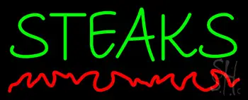 Green Steaks Neon Sign