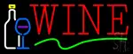 Wine With Wine Glass Neon Sign