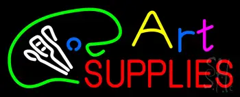 Art Supplies with Logo Neon Sign