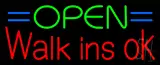 Green Open Red Walk Ins Open Neon Sign