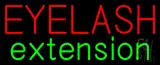 Red Eyelash Green Extension Neon Sign