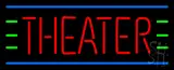 Red Theater Blue and Green Lines LED Neon Sign