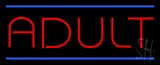 Red Adult Blue Lines LED Neon Sign