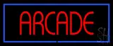 Red Arcade Blue Border LED Neon Sign