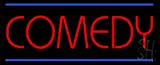 Red Comedy Blue Lines LED Neon Sign