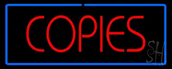 Red Copies Blue Border LED Neon Sign