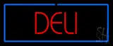 Red Deli with Blue Border LED Neon Sign