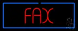 Red Fax Blue Rectangle LED Neon Sign