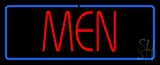 Red Men with Blue Border LED Neon Sign