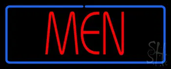 Red Men with Blue Border LED Neon Sign