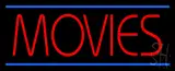 Red Movies Blue Lines LED Neon Sign