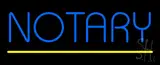 Blue Notary Yellow Line LED Neon Sign