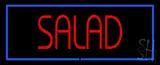 Red Salad with Blue Border LED Neon Sign
