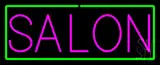 Pink Salon with Green Border Neon Sign