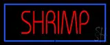 Shrimp Blue Border LED Neon Sign