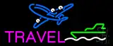 Pink Travel with Logo LED Neon Sign