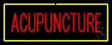 Red Acupuncture Yellow Neon Sign