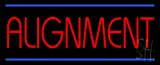 Red Alignment Blue Lines LED Neon Sign