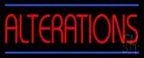 Red Alterations Blue Lines LED Neon Sign