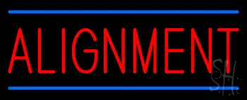 Alignment Blue Lines Neon Sign