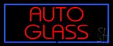 Red Auto Glass Blue Rectangle LED Neon Sign