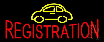 Auto Registration Car Logo Neon Sign