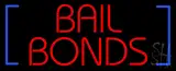 Red Bail Bonds Blue Brackets LED Neon Sign