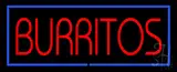 Red Burritos with Blue Border LED Neon Sign
