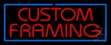 Red Custom Framing Blue Border LED Neon Sign