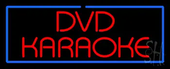Red DVD Karaoke Blue Border LED Neon Sign