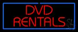 Red DVD Rentals Blue Border LED Neon Sign