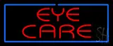 Red Eye Care Blue Border LED Neon Sign
