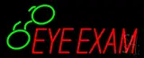 Red Eye Exam Green Glass Neon Sign