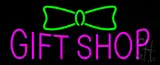 Pink Gift Shop Green Ribbon Neon Sign