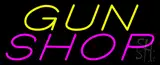 Yellow Gun Pink Shop Neon Sign