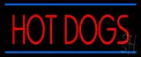 Red Hot Dogs Blue Lines LED Neon Sign