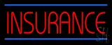 Red Insurance Blue Lines LED Neon Sign