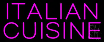 Pink Italian Cuisine Neon Sign