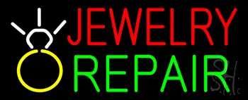 Jewelry Repair Logo Block Neon Sign