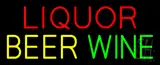 Multi coloredLiquor Beer Wine Neon Sign