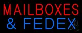 Mailboxes and FedEx Neon Sign