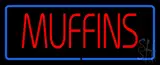 Red Muffins with Blue Border LED Neon Sign