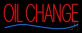 Red Oil Change Blue Line Neon Sign