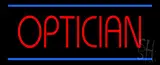 Red Optician Blue Lines LED Neon Sign