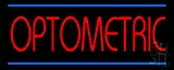 Red Optometric Blue Lines LED Neon Sign