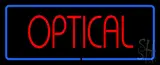 Red Optical Blue Border LED Neon Sign