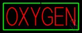 Red Oxygen Green Border Neon Sign