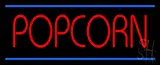 Red Popcorn Blue Lines LED Neon Sign
