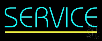 Blue Service Yellow Line LED Neon Sign